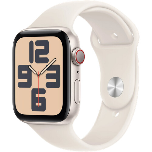 Tweedekans Apple Watch SE 2024 4G 44mm Starlight Sportband S/M