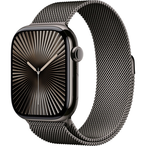 Tweedekans Apple Watch Series 10 4G 46mm Titanium Zwart Milanese Band M/L