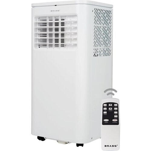Tweedekans BRASQ 3-in-1 Mobiele airco met Raamafdichtingskit - Met afstandsbediening β Geschikt voor Slaapkamer - Woonkamer - Kantoor - Aircooler tot 16m2 - 9000 BTU β Wit