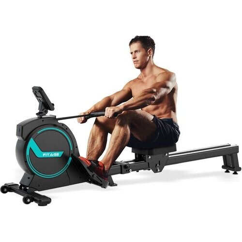 Tweedekans FITAGE Roeitrainer - Roeimachine 16 Weerstandniveaus - Roeiapparaat met Trainingsprogrammas en App - Roeitrainers - Inklapbaar