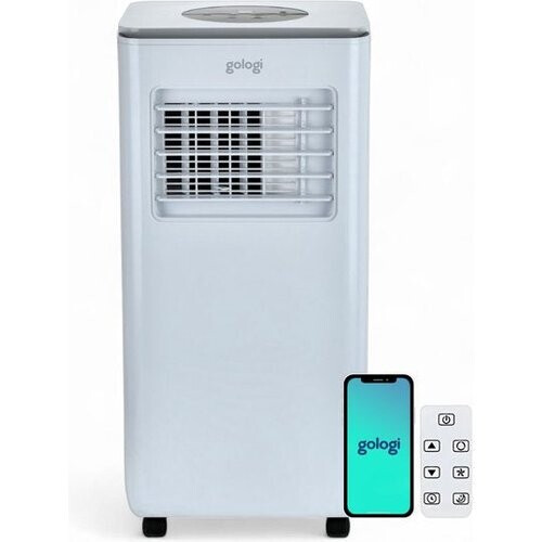 Tweedekans Gologi 3-in-1 Mobiele Airco - Aircooler met Wifi en App - 9.000 BTU/h - Met Raamafdichtingskit - Inclusief Afstandsbediening β Geschikt voor Slaapkamer - Wit