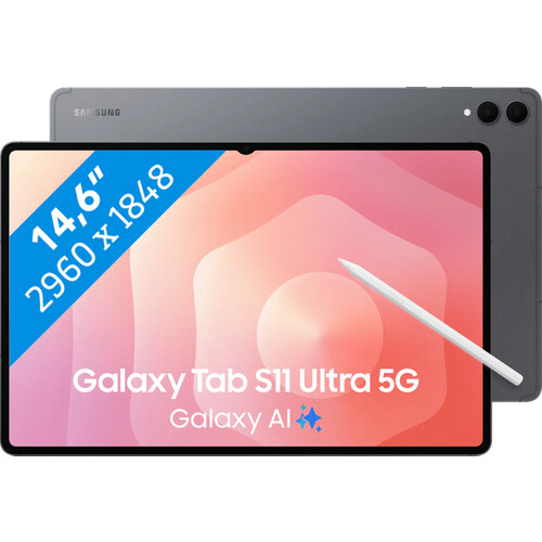 Tweedekans Samsung Galaxy Tab S11 Ultra 14,6 inch 512GB Wifi + 5G Grijs