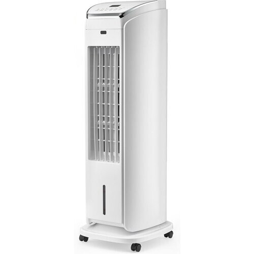 Tweedekans Solis Cool Air 7587 Aircooler - Mobiele Luchtkoeler zonder Afvoer - Ventilator Staand - Met Afstandsbediening - Luchtkoelers met Water - Wit