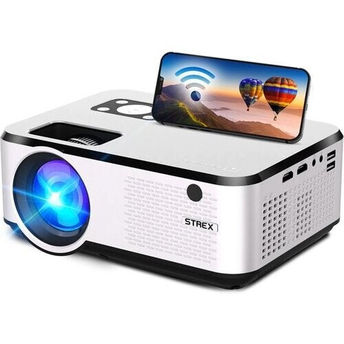 Tweedekans Strex Beamer - 7000 Lumen - Telefoon streamen tot Full HD - WiFi - Mini Beamer